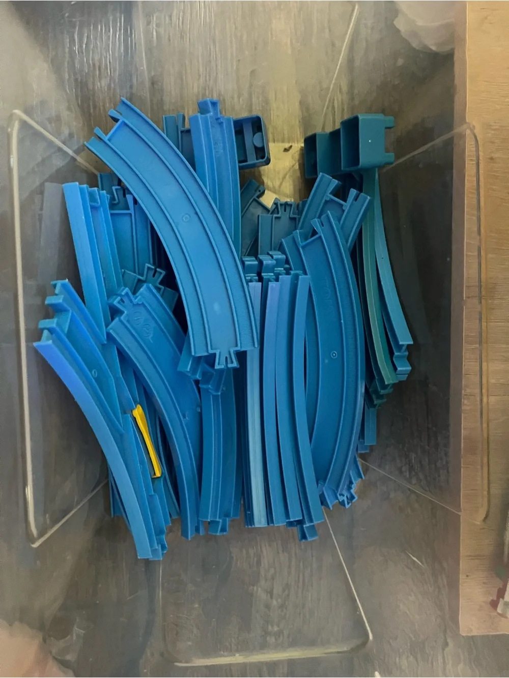 Thomas The Train Trackmaster TOMY Blue Train Track Lot Of 30 Pieces